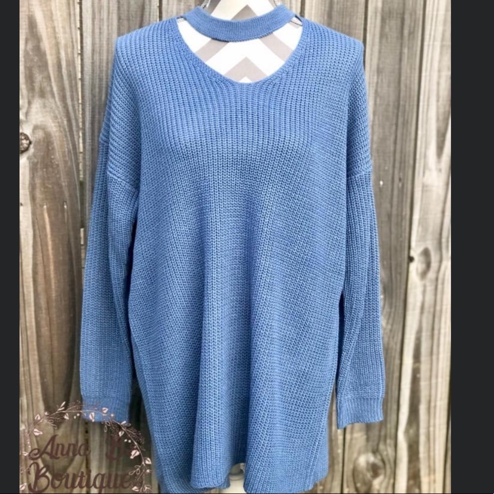 Blue chocker next sweater